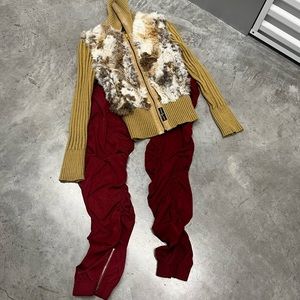 #babyphat #faux #fur #sweater and #trackpants